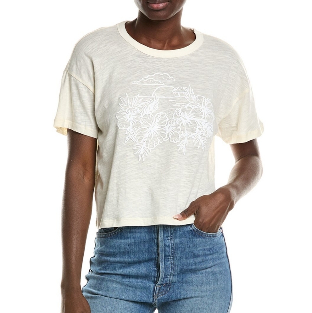 Sol Angeles crop ecru tee